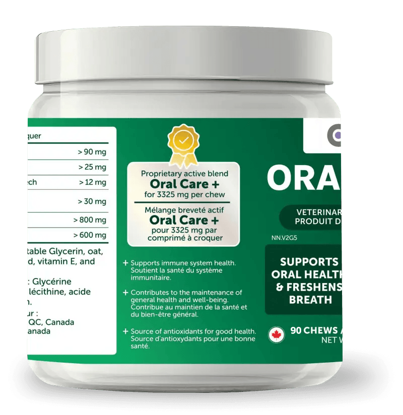 Oral Health+ Dental Chews for Dogs | All-Natural Oral Care (90 chews)