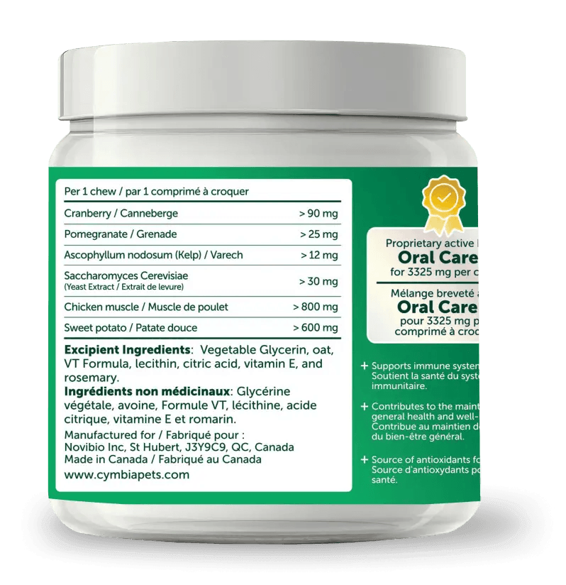 Oral Health+ Dental Chews for Dogs | All-Natural Oral Care (90 chews)