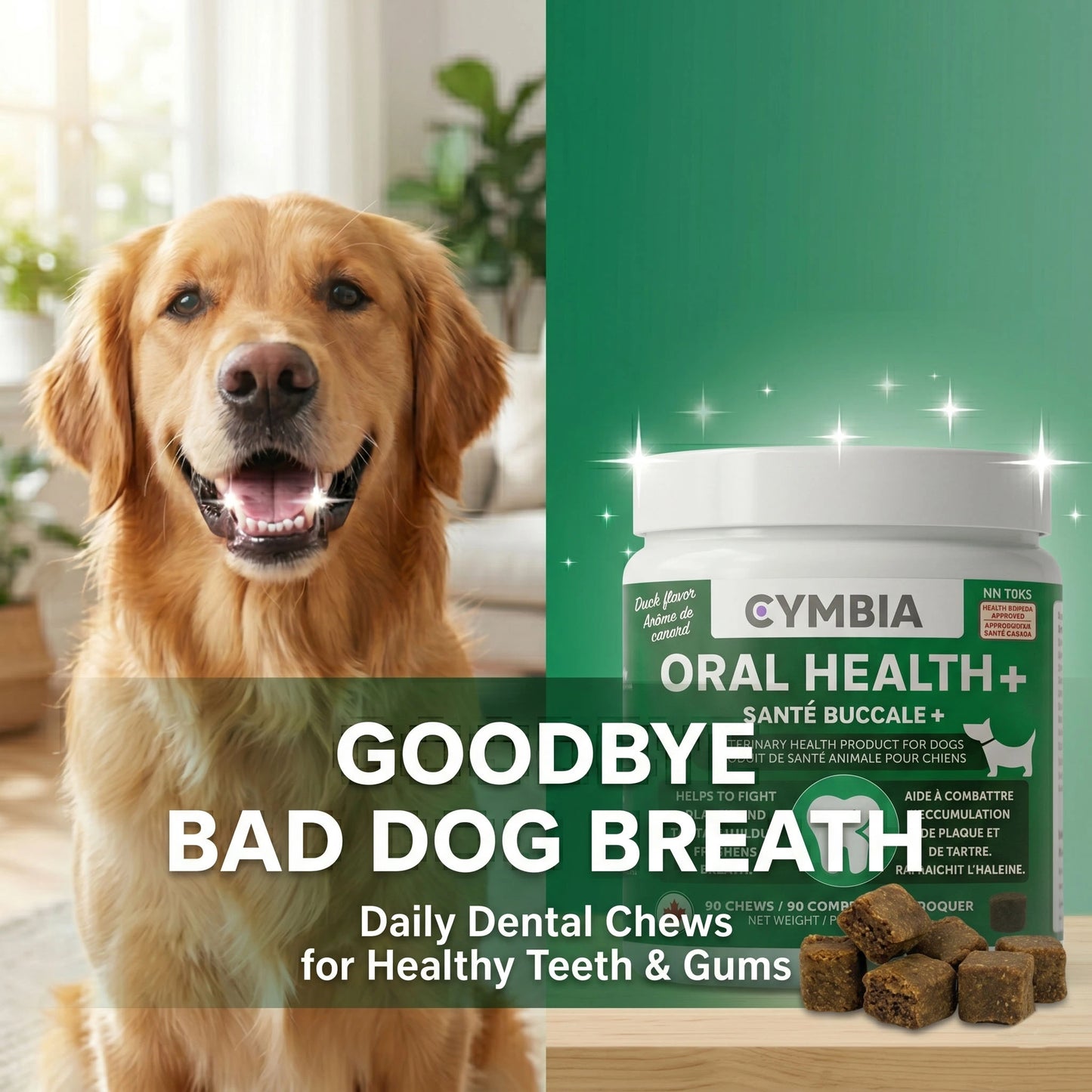Oral Health+ Dental Chews for Dogs - Duck Flavor