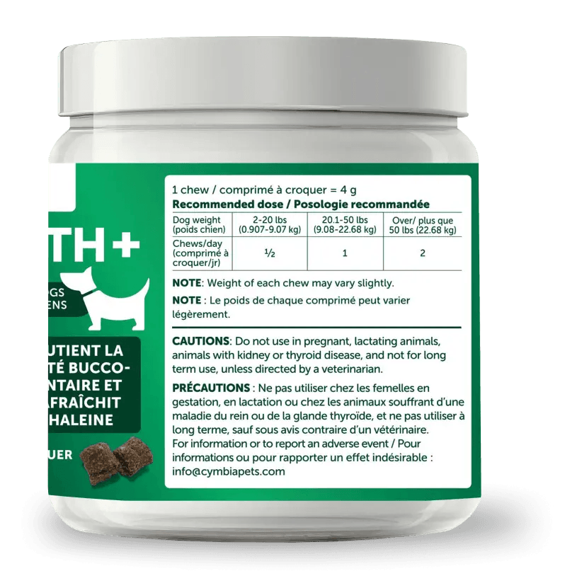Oral Health+ Dental Chews for Dogs | All-Natural Oral Care (90 chews)