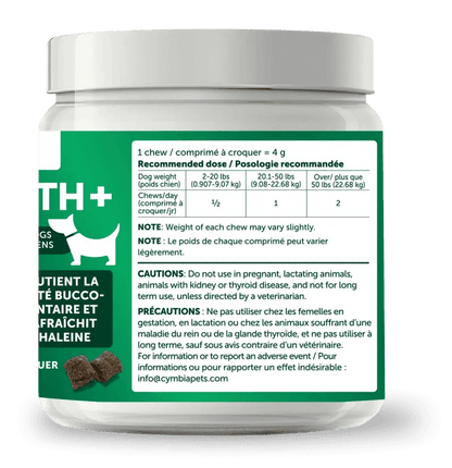 Oral Health+ Dental Chews for Dogs | All-Natural Oral Care (90 chews)