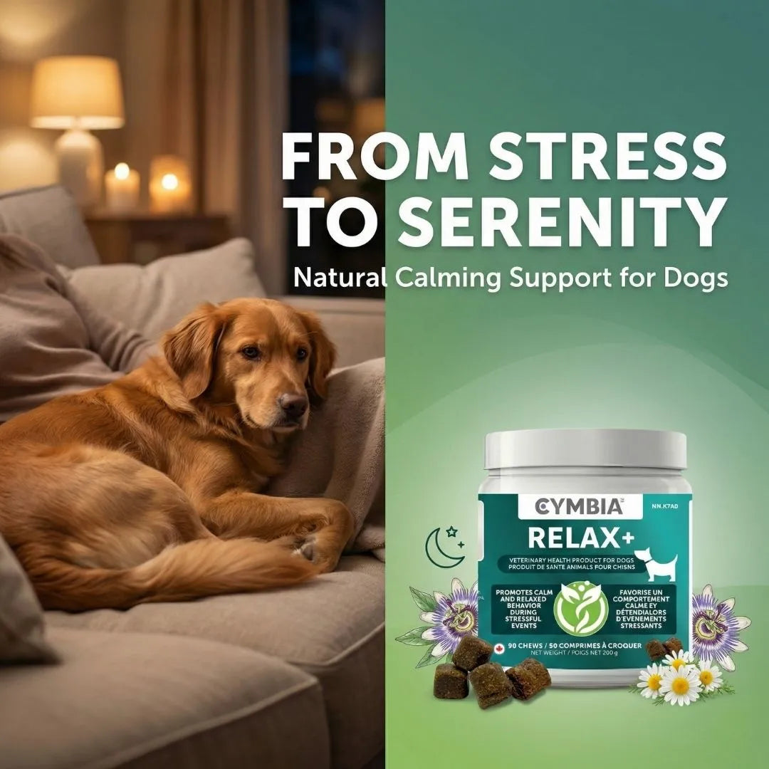 Relax+ Calming Chews for Stressed Dogs by Cymbia Pets